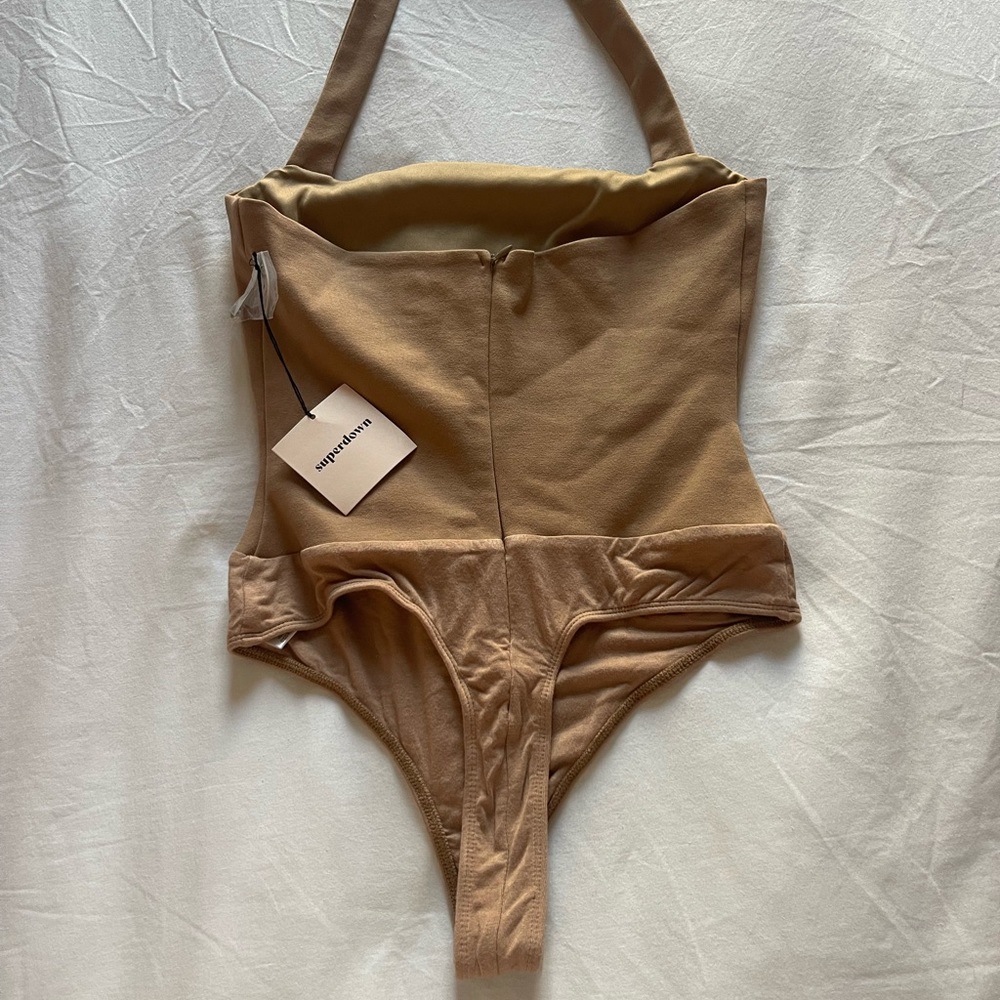 Brown Superdown Bodysuit